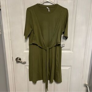 Lululemon bronze green wrap dress